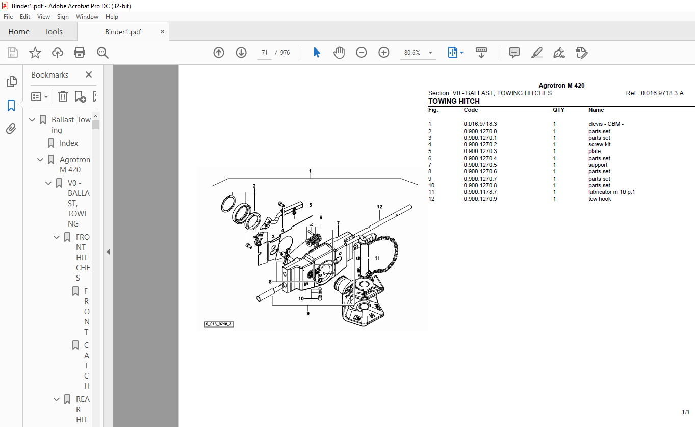 Deutz Fahr Agrotron M 420 Parts Catalog Manual - PDF DOWNLOAD ...