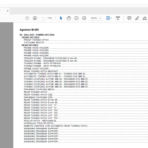 Deutz Fahr Agrotron M 420 Parts Catalog Manual  - PDF DOWNLOAD