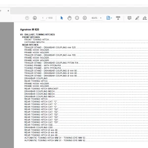 Deutz Fahr Agrotron M 620 Parts Catalog Manual -  PDF DOWNLOAD