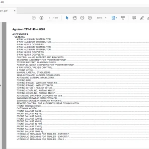 Deutz Fahr Agrotron TTV 1145 After 8061 Parts Manual - PDF DOWNLOAD