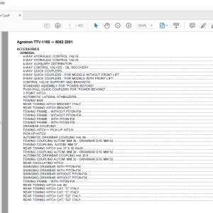 Deutz Fahr Agrotron TTV 1160 After 8062 2001 Parts Manual - PDF DOWNLOAD