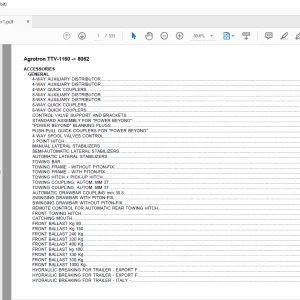 Deutz Fahr Agrotron TTV 1160 After 8062 Parts Manual - PDF DOWNLOAD