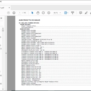 Deutz Fahr Agrotron TTV 410 4VALVE Parts Manual - PDF DOWNLOAD