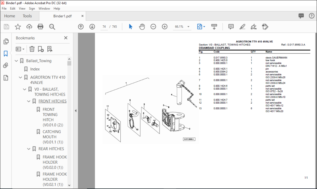 Deutz Fahr Agrotron TTV 410 4VALVE Parts Manual - PDF DOWNLOAD ...