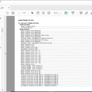 Deutz Fahr Agrotron TTV 610 Parts Manual - PDF DOWNLOAD