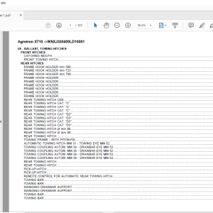 Deutz Fahr Agrotron X710 After WSXJ330400LD10001 Parts Manual - PDF DOWNLOAD