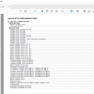 Deutz Fahr Agrotron X710 after WSXL900400LD10001 Parts Catalog Manual  - PDF DOWNLOAD