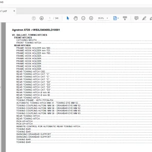 Deutz Fahr Agrotron X720 After WSXJ340400LD10001 Parts Manual - PDF DOWNLOAD