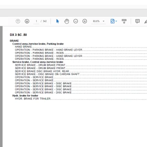 Deutz Fahr DX 3 SC.50 Parts Catalog Manual - PDF DOWNLOAD