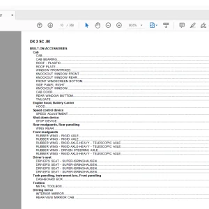 Deutz Fahr DX 3 SC.80 Parts Catalog Manual -  PDF DOWNLOAD