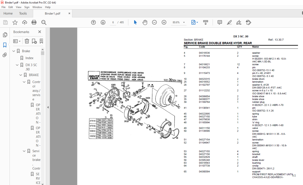 Deutz Fahr DX 3 SC.90 Parts Catalog Manual - PDF DOWNLOAD ...