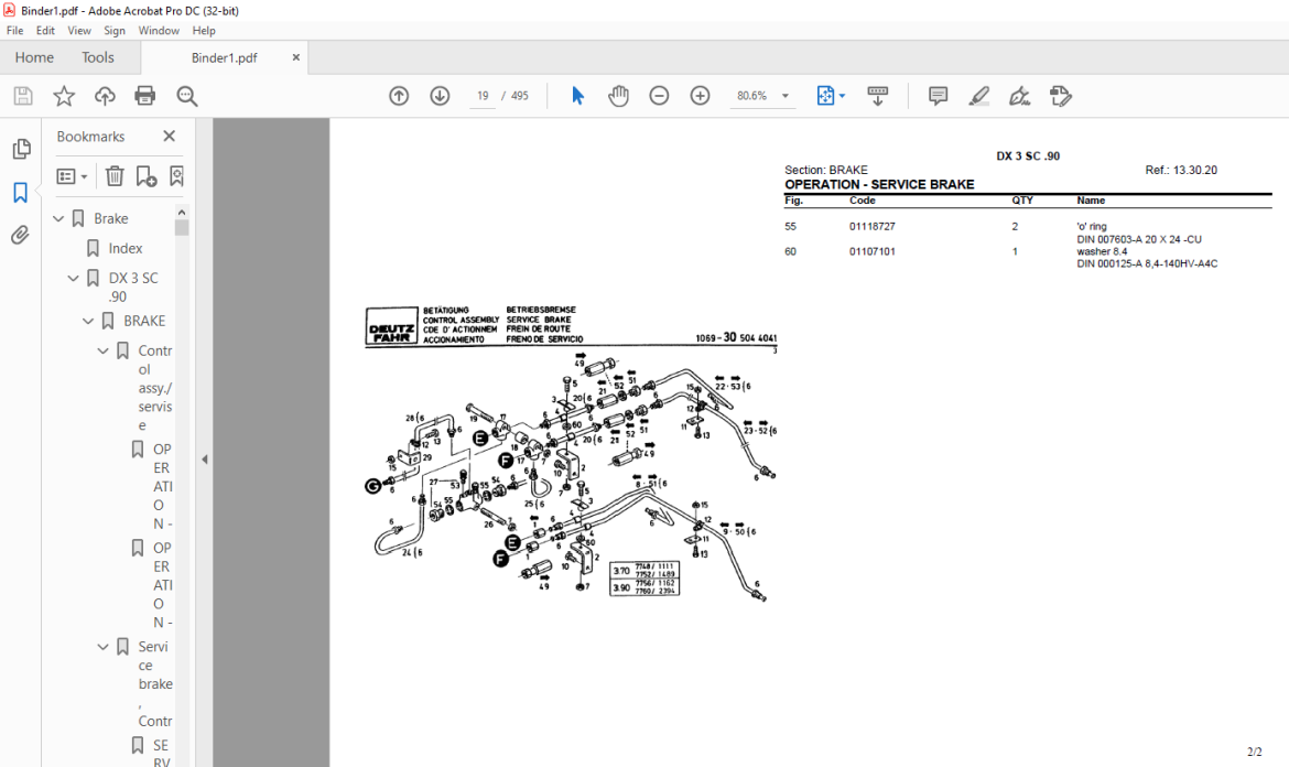 Deutz Fahr DX 3 SC.90 Parts Catalog Manual - PDF DOWNLOAD ...