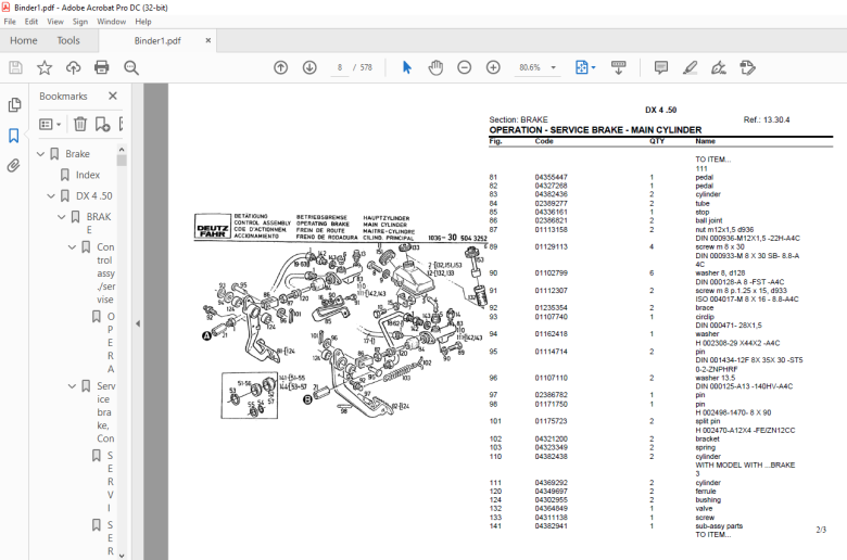 Deutz Fahr DX 4.50 Parts Catalog Manual - PDF DOWNLOAD - HeyDownloads ...