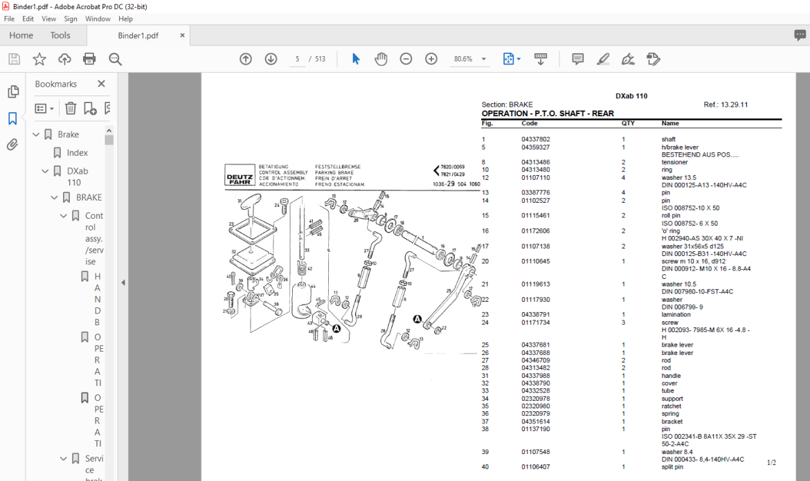 Deutz Fahr DXab 110 Parts Catalog Manual - PDF DOWNLOAD - HeyDownloads ...