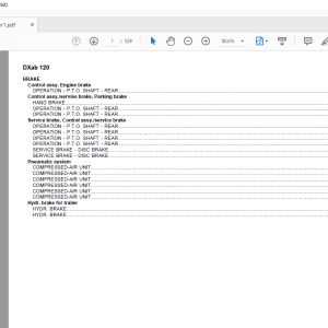 Deutz Fahr DXab 120 Parts Catalog Manual - PDF DOWNLOAD
