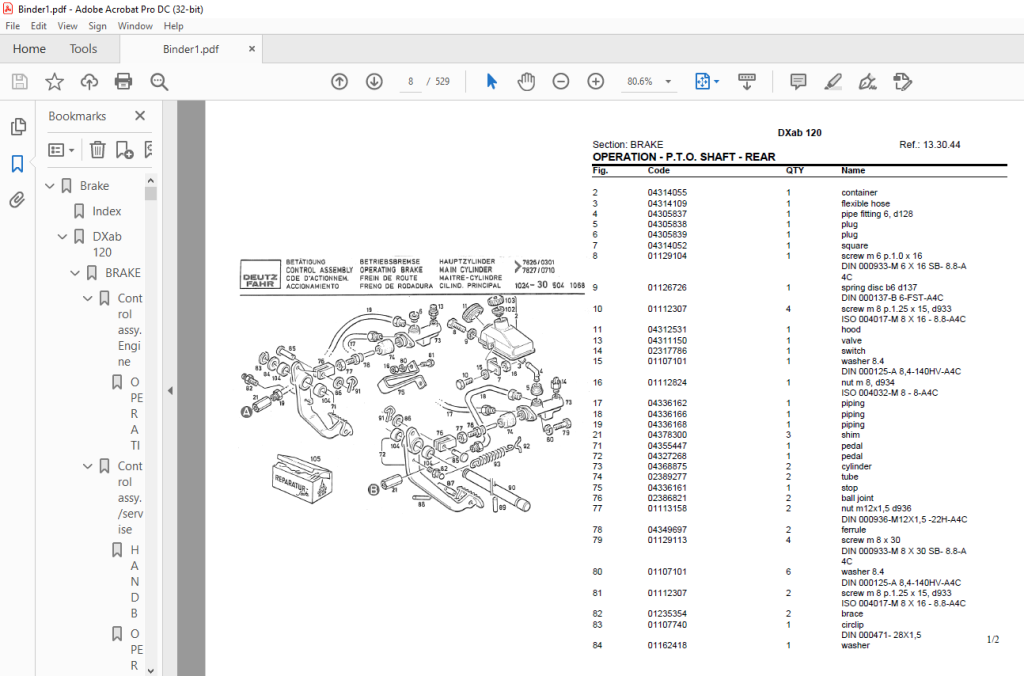 Deutz Fahr DXab 120 Parts Catalog Manual - PDF DOWNLOAD - HeyDownloads ...