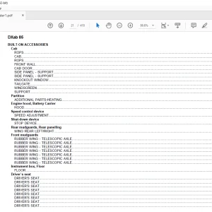 Deutz Fahr DXab 85 Parts Catalog Manual - PDF DOWNLOAD