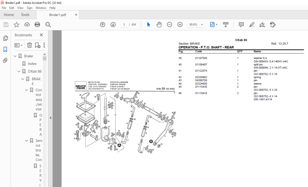 Deutz Fahr DXab 86 Parts Catalog Manual - PDF DOWNLOAD - HeyDownloads ...