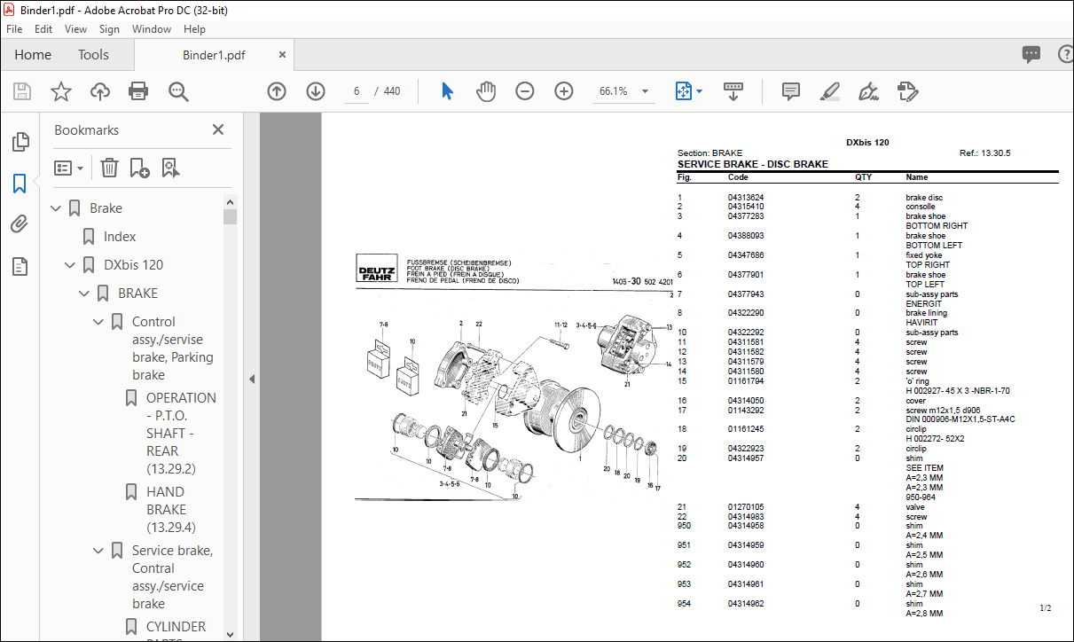 Deutz Fahr DXbis 120 Parts Catalog Manual - PDF DOWNLOAD - HeyDownloads ...