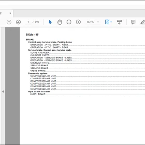 Deutz Fahr DXbis 145 Parts Catalog Manual - PDF DOWNLOAD
