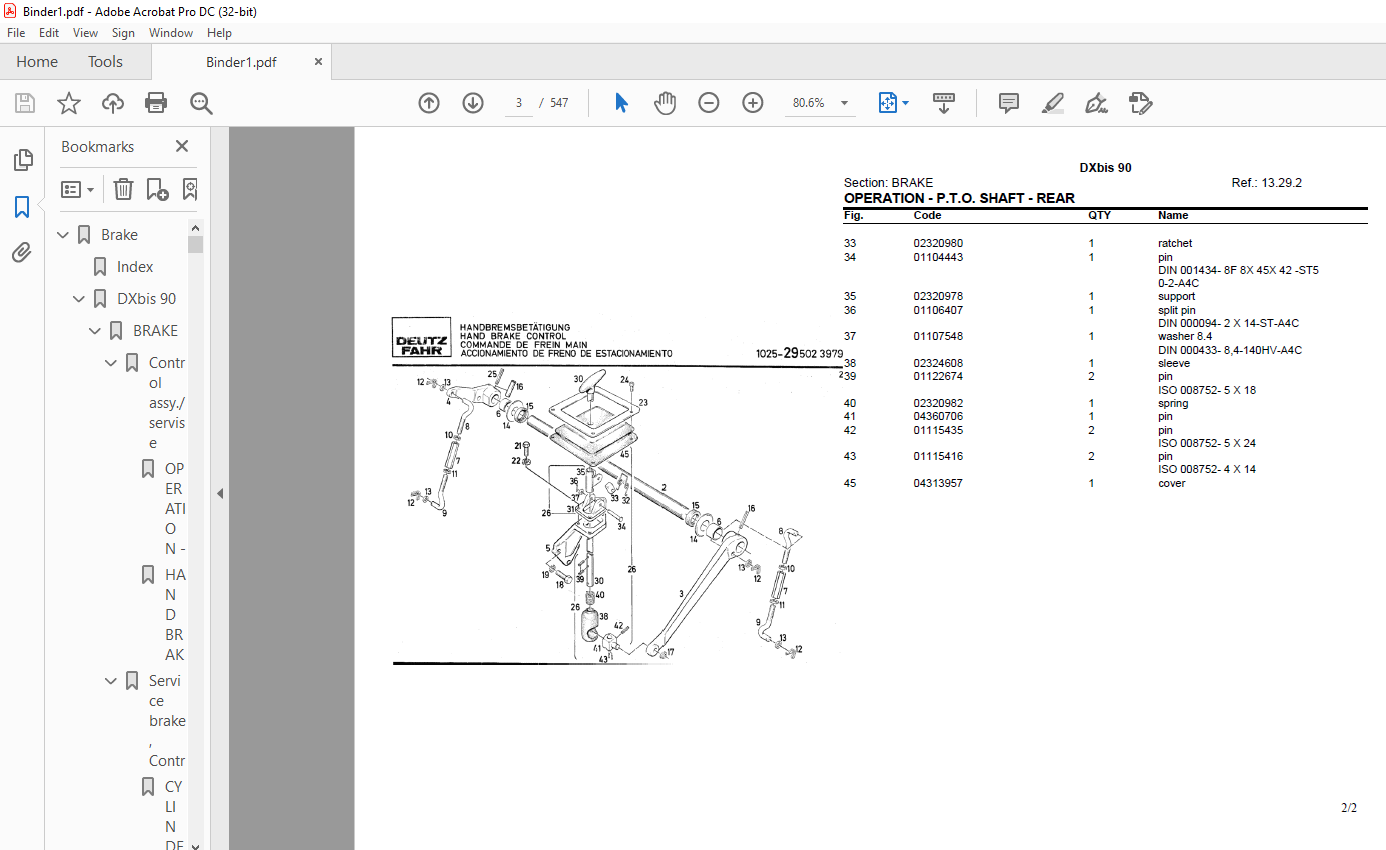 Deutz Fahr DXbis 90 Parts Catalog Manual - PDF DOWNLOAD - HeyDownloads ...