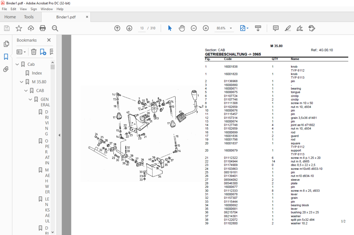 Deutz Fahr M 35.80 Parts Catalog Manual - PDF DOWNLOAD - HeyDownloads ...