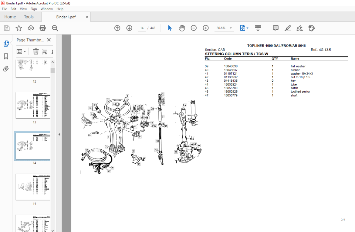 Deutz Fahr Topliner 4075 DAL FROM AB 8646 Engine Parts Manual - PDF ...