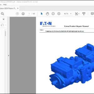 Eaton 72400 BACK TO BACK PISTON PUMP REPAIR MANUAL(50940605) - PDF DOWNLOAD
