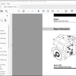Eaton Medium Duty Piston Pump Service Manual 917119 - PDF DOWNLOAD