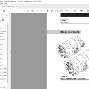 Eaton Model 26000 Multiple Gear Pumps Service Manual 915105 - PDF DOWNLOAD