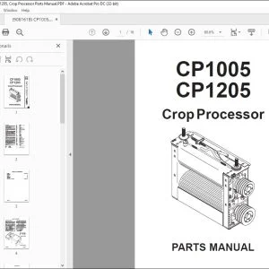 GEHL CP1005, CP1205, Crop Processor Parts Manual(908161B) - PDF DOWNLOAD