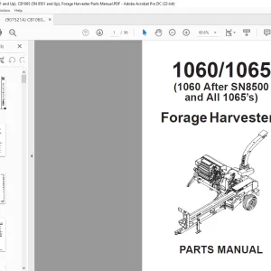 Gehl 1060 1065 (1060 After SN8500 and All 1065's) Forage Harvesters Parts Manual 907521 - PDF DOWNLOAD