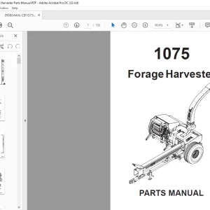 Gehl 1075 Forage Harvester Parts Manual 908044 - PDF DOWNLOAD