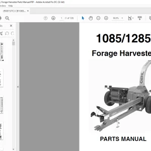 Gehl 1085 1285 Forage Harvester Parts Manual 908157 - PDF DOWNLOAD