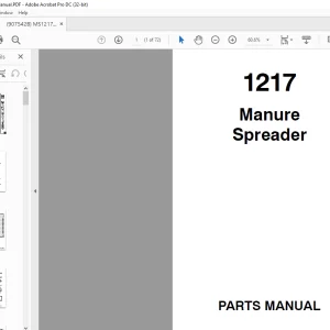 Gehl 1217 Manure Spreader Parts Manual 907542 - PDF DOWNLOAD