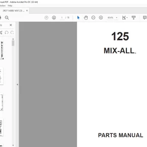 Gehl 125 MIX-ALL Parts Manual 907148 - PDF DOWNLOAD