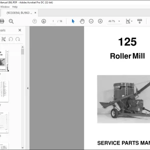 Gehl 125 Roller Mill Service Parts Manual(906267) -  PDF DOWNLOAD