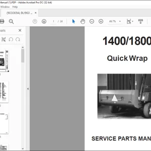 Gehl 1400/1800 Quick Wrap Service Parts Manual(907082) - PDF DOWNLOAD