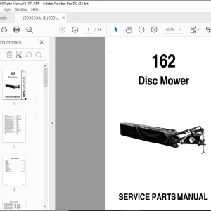 Gehl 162 Disc Mower Service Parts Manual(906557)  - PDF DOWNLOAD