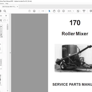 Gehl 170 Roller Mixer Service Parts Manual 907050 - PDF DOWNLOAD