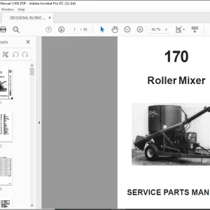 Gehl 170 Roller Mixer Service Parts Manual(907050) - PDF DOWNLOAD