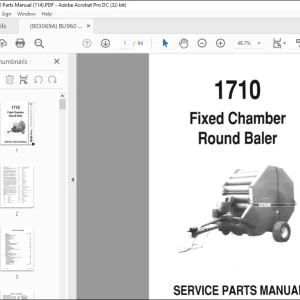 Gehl 1710 Fixed Chamber Round Baler Service Parts Manual(906076)  -  PDF DOWNLOAD