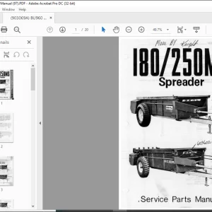 Gehl 180 250MS Spreader Service Parts Manual(901582) - PDF DOWNLOAD