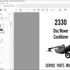 Gehl 2330  Disc Mower Conditioner Service Parts Manual(904227) - PDF DOWNLOAD