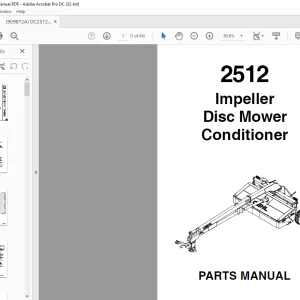 Gehl 2512 Impeller Disc Mower Conditioner Parts Manual 909872 - PDF DOWNLOAD