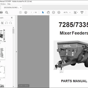Gehl 27285 7335 Mixer Feeders Parts Manual(907101) - PDF DOWNLOAD