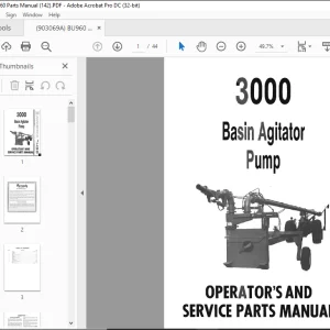 Gehl 3000 Basin Agitator Pump OPERATOR'S AND SERVICE PARTS MANUAL(903823) - PDF DOWNLOAD