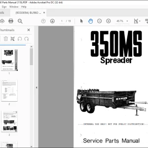 Gehl 350MS Spreader Service Parts Manual(901650)  - PDF DOWNLOAD