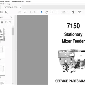 Gehl 7150 Stationary Mixer Feeder Service Parts Manual(906068)  - PDF DOWNLOAD