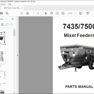 Gehl 7435 7500 Mixer Feeders Parts Manual(907102) - PDF DOWNLOAD